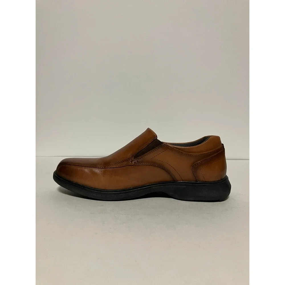 Nunn Bush Mens Kore Slip On Loafer 7.5M Brown Leather Comfort Gel 84945-221